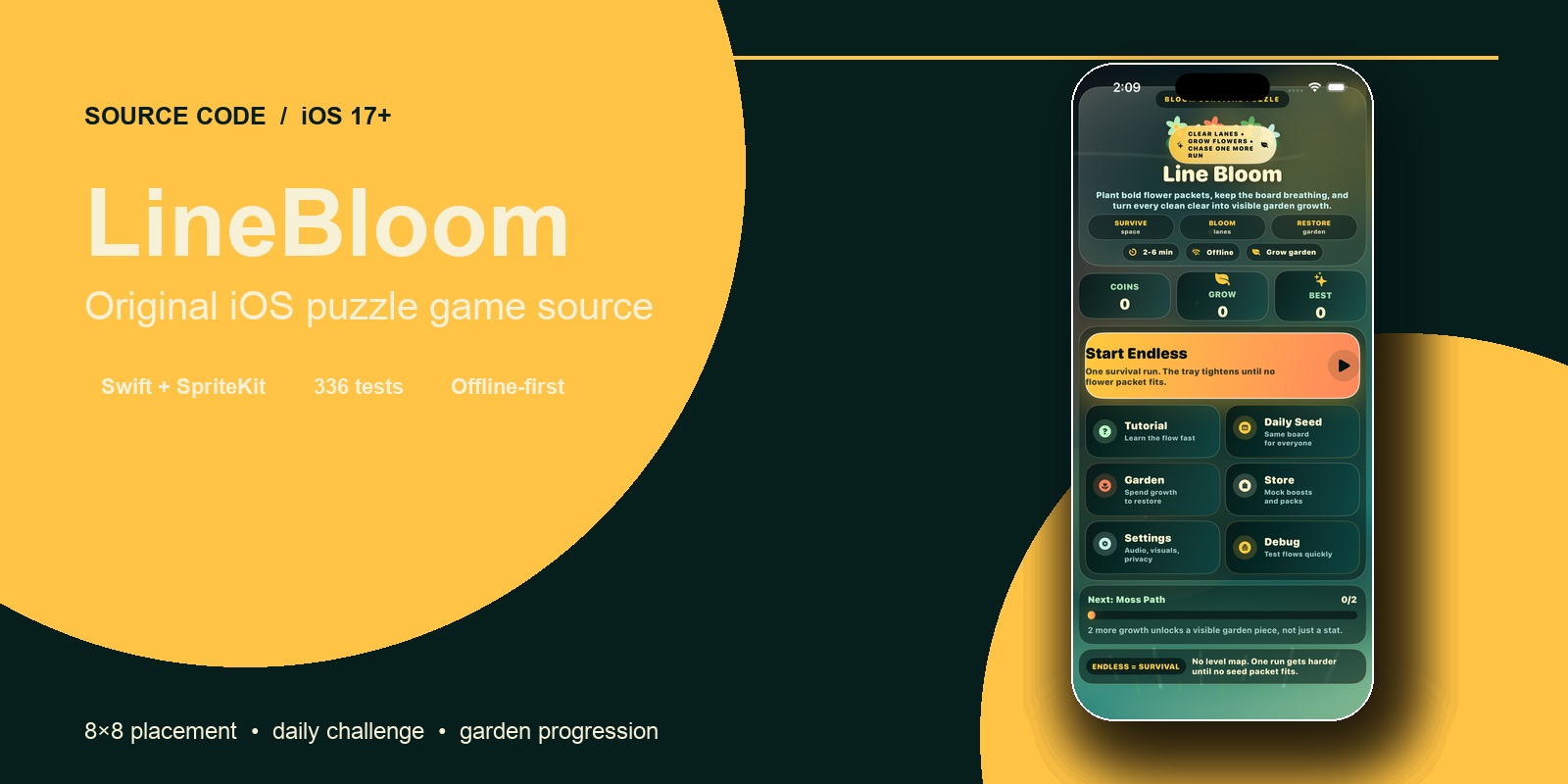 Moonlit Route — SwiftUI Puzzle MVP
